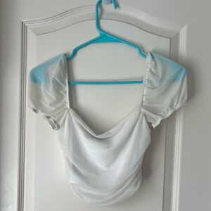 white mesh princess polly top